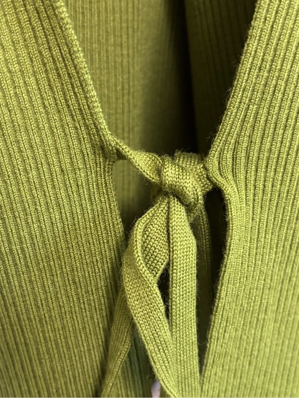 Tory Burch Ribbed Merino Wool Dickie Dark Mossy Green Turtleneck Vest Size M/L